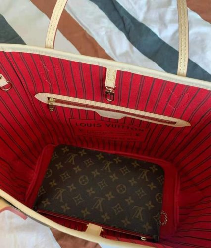 Click to view full screen Louis Vuitton Neverfull MM Bag Monogram Canvas M40996 photo review