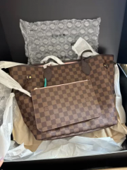 Click to view full screen Louis Vuitton M41603 Neverfull MM Ramages Shoulder Bag Monogram Canvas photo review